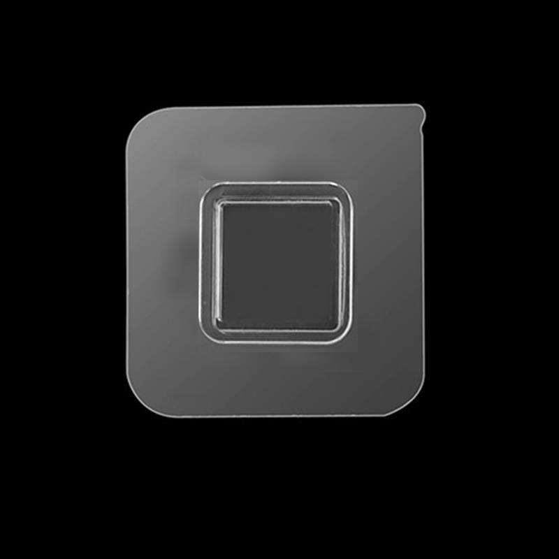 Strong Adhesive Hook and Loop Fasteners, No-Drill Hooks, Traceless Sticky Hooks, Transparent Heavy-Duty Hooks, Nail-Free Wall Adhesive