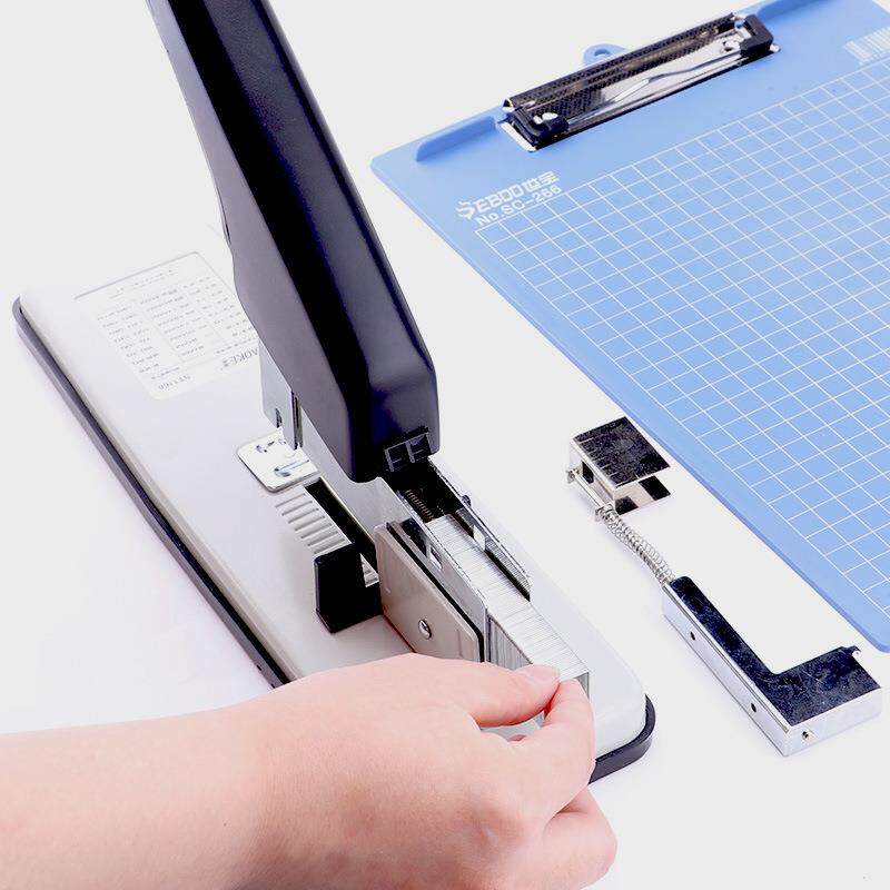 Baoke ST1160 large thickened long-arm heavy-duty stapler can staple 200 pages office supplies black