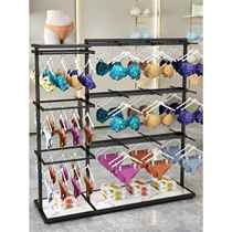 Underwear shelf in the festival store floor-length bra island display rack bright smile adjustable double-sided hanging shorts in shopping mall