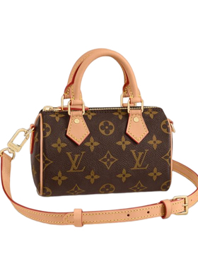 9.9/9.5新LV/路易威登Speedy Nano枕头包女迷你单肩手提包