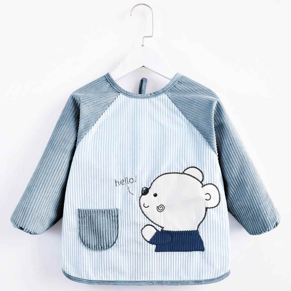 Winter children's smock waterproof and anti-dirty outer wear baby apron baby autumn baby boy and girl eating back wearing bib