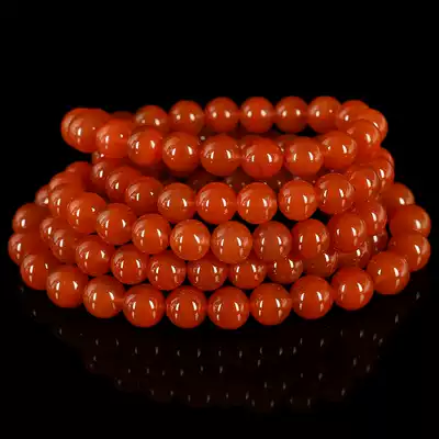 116 82g 9 5mm hydrating cherry red agate ball necklace beaded multi-Circle Bracelet string