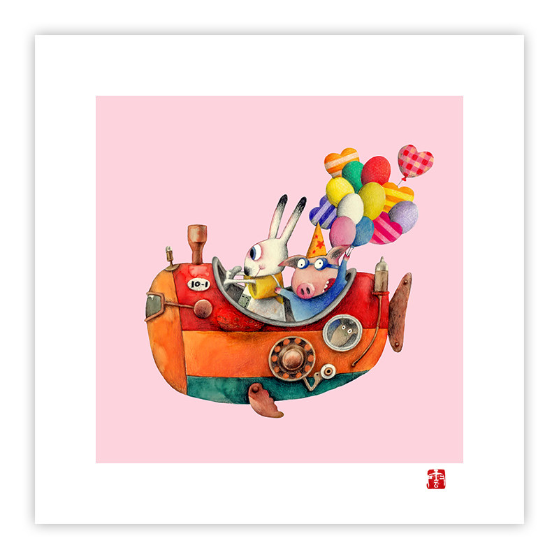 (Preferential pick-up) Shanghai Fine Arts Association Member Xu Kaiyun (Happy Day) Limited edition of the painting-Taobao