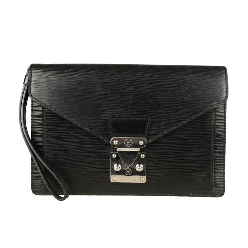 [9.0 New] Louis Vuitton Lv Men's Leather Water Ripple Clutch Bag Id Holder