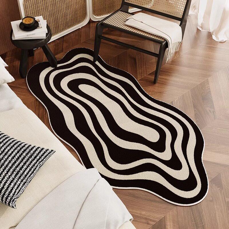 2024 new bedroom carpet, bedside blanket, high-end master bedroom bedside bedside French retro room floor mat special shape