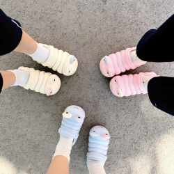 Dopamine Caterpillar Slippers 2026 New Model Funny Bug Closed-Toe Shoes Soft Sole Non-Slip Thick Sole Clog Slippers