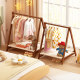 Bedroom high-end children's small clothes rack floor-standing vertical household baby storage rack simple non-solid wood small coat rack