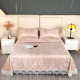Summer ice silk cool mat three-piece set cool bed linen machine washing lace edge summer air conditioning soft mat can be customized