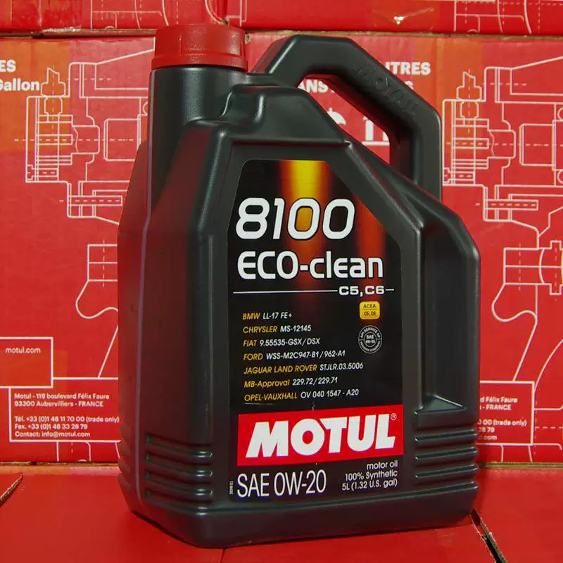 Мот 8100 ECO-CLEAN 0W-20 C5/C6 5L импортированное этеровое полностью синтетическое моторное масло национального 6B класса