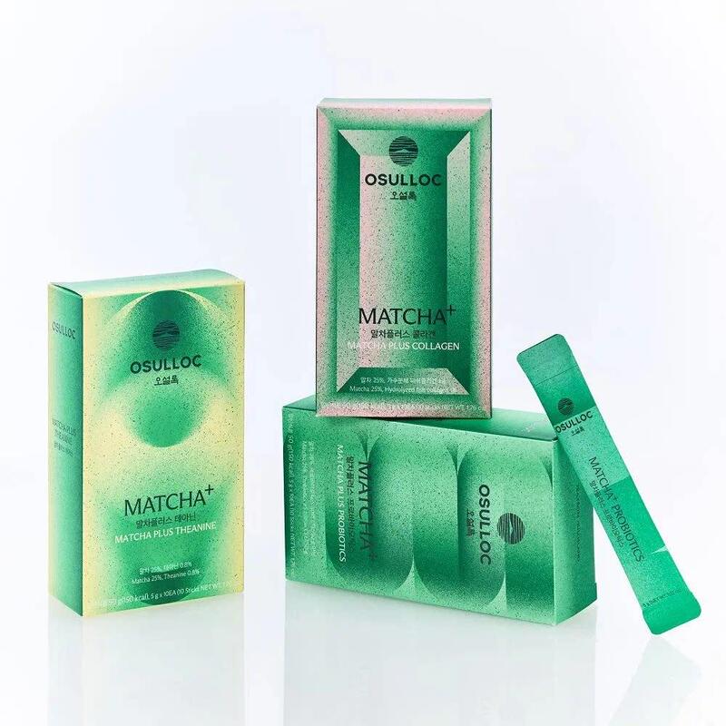 Korean Matcha Drink Osulloc Matcha Theanine Powder Probiotic Powder Matcha Collagen Powder 10 Sticks