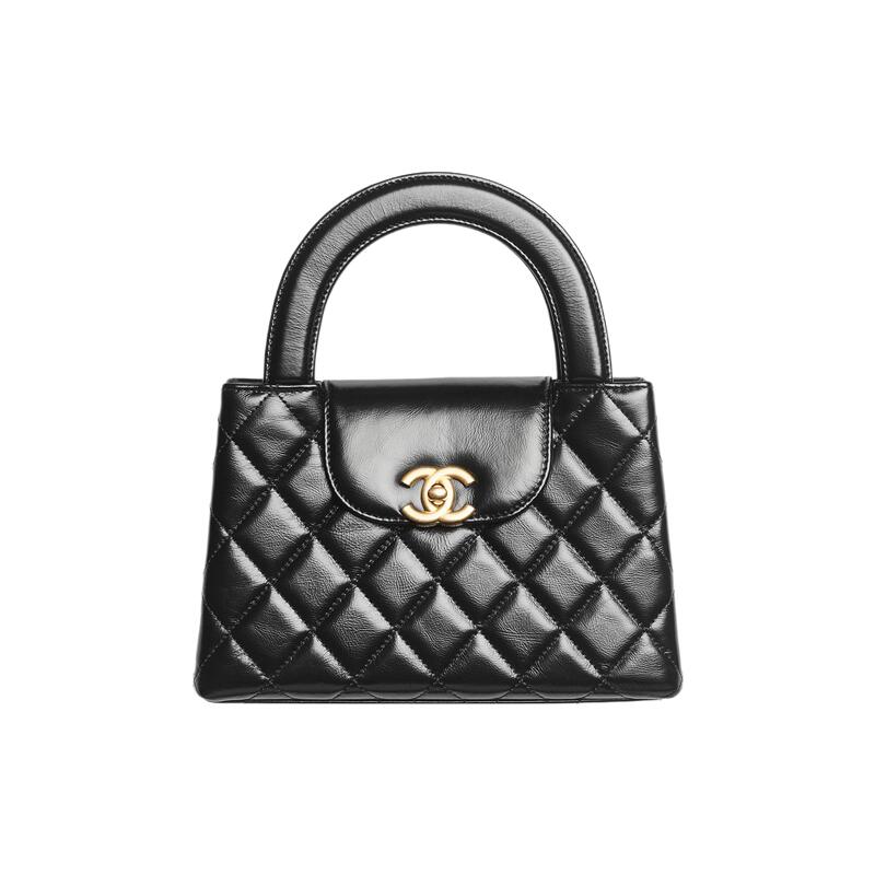 9.9 New Chanel/Chanel 23K/24Pkelly Series Black Calfskin Women's Mini Shoulder Bag 9.9 New Chanel/Chanel 23K/24Pkelly Series Black Calfskin Women's Mini Shoulder Bag