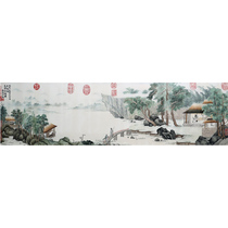 Hand embroidery collection-grade silk Bian embroidery works by provincial arts and crafts master Duan Xiping Tang Yin landscape