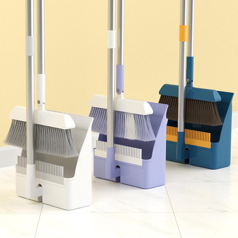 Foldable Magnetic Broom and Dustpan Set for Home Use, Non-Stick Hair Dustpan, Soft Bristle Broom, Popular Online Broom, Sweeping Tool