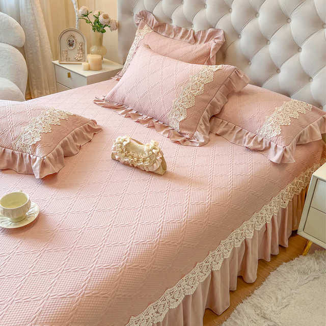 Korean cool ice silk mat sheet three-piece set summer foldable washing household mat soft mat air conditioning mat