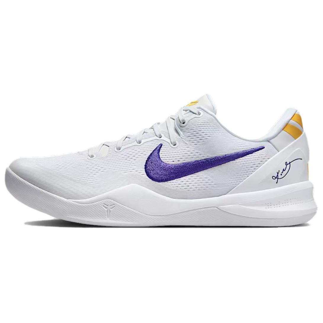 Nike Kobe 8 Protro 时尚百搭 减震 低帮 篮球鞋 男女同款 白色