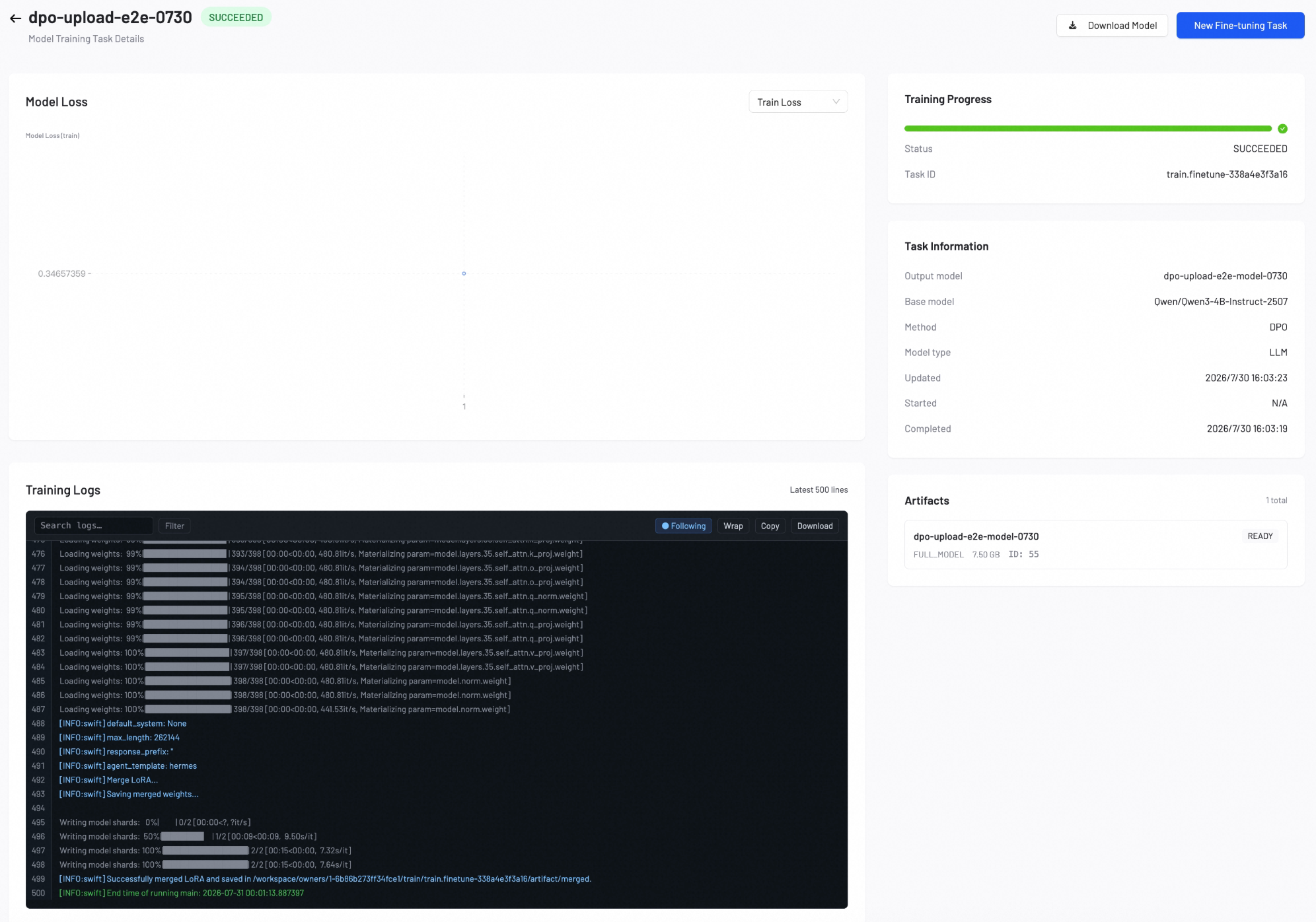 Monitor Training Progress
