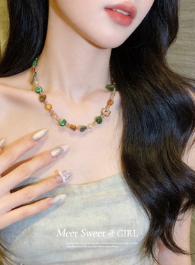 kaitin jewelry不规则贝壳项链中式复古锁骨链女款约53cm