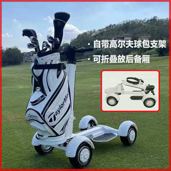 Retuol runtu 48v10.4ah four-wheel electric golf cart folding dual-drive mobility scooter