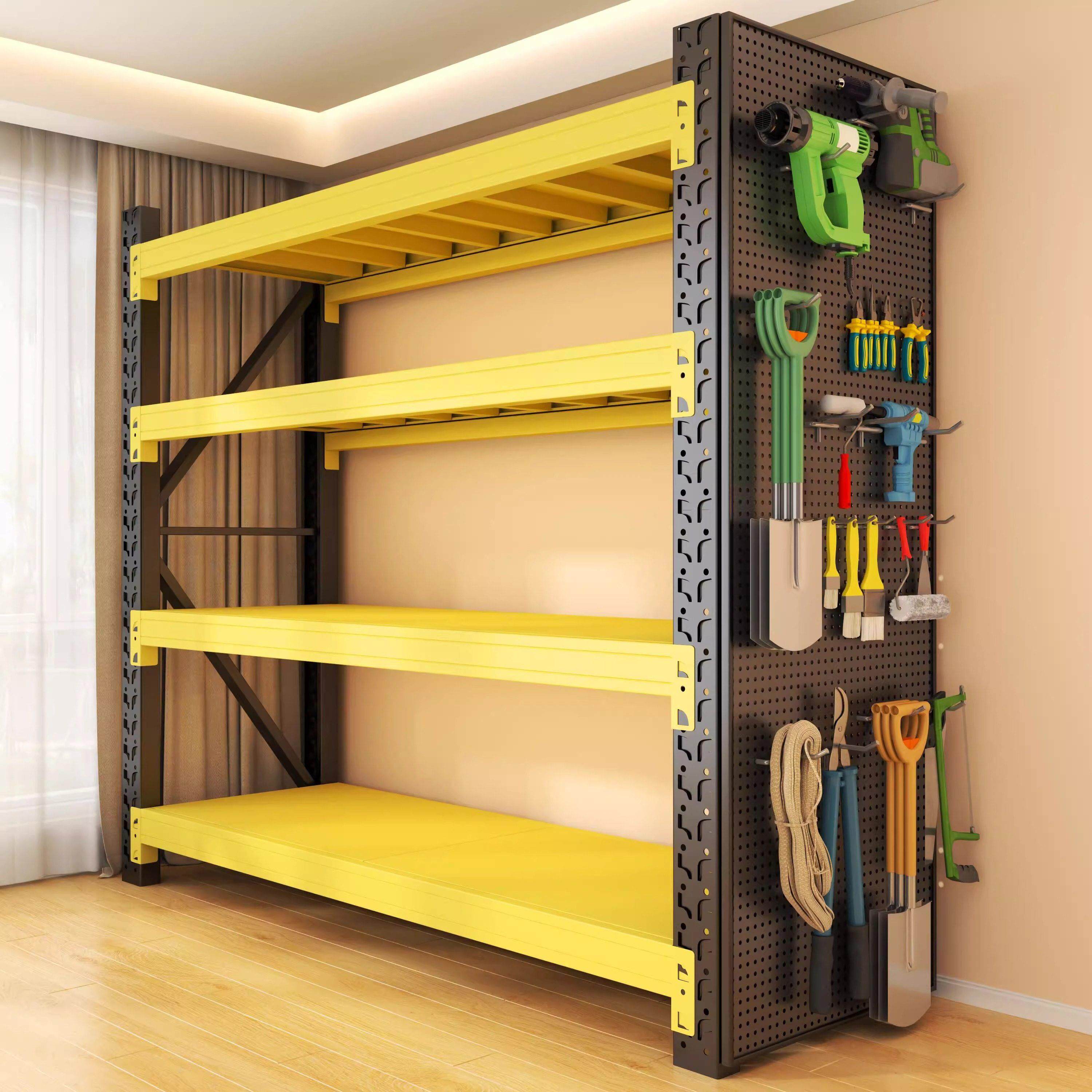 Heavy-duty shelf hole plate storage support rack floor-standing warehouse supermarket cargo storage shelf household storage