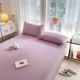 Thickened bed sheets single piece 100 high-end solid color student dormitory single 1.5 quilts three-piece set