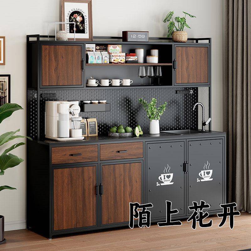 Commercial Office Company Water Bar Integrated Cabinet with Sink, Wall-Mounted Tea Room, Cup Washing Station, Coffee Machine Workstation Commercial Office Company Water Bar Integrated Cabinet with Sink, Wall-Mounted Tea Room, Cup Washing Station, Coffee Machine Workstation