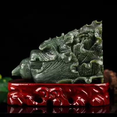 Hetian Jade Jasper ornaments cabbage (Baicai) 1960G jade carving boutique small ornaments