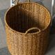 Nordic style woven dirty clothes basket large size bathroom dirty clothes storage bucket imitation rattan woven V-washing basket clothes basket round