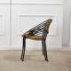 Mojun rattan chair comfortable back chair moon chair woven chair balcony rattan stool coffee shop leisure chair modern