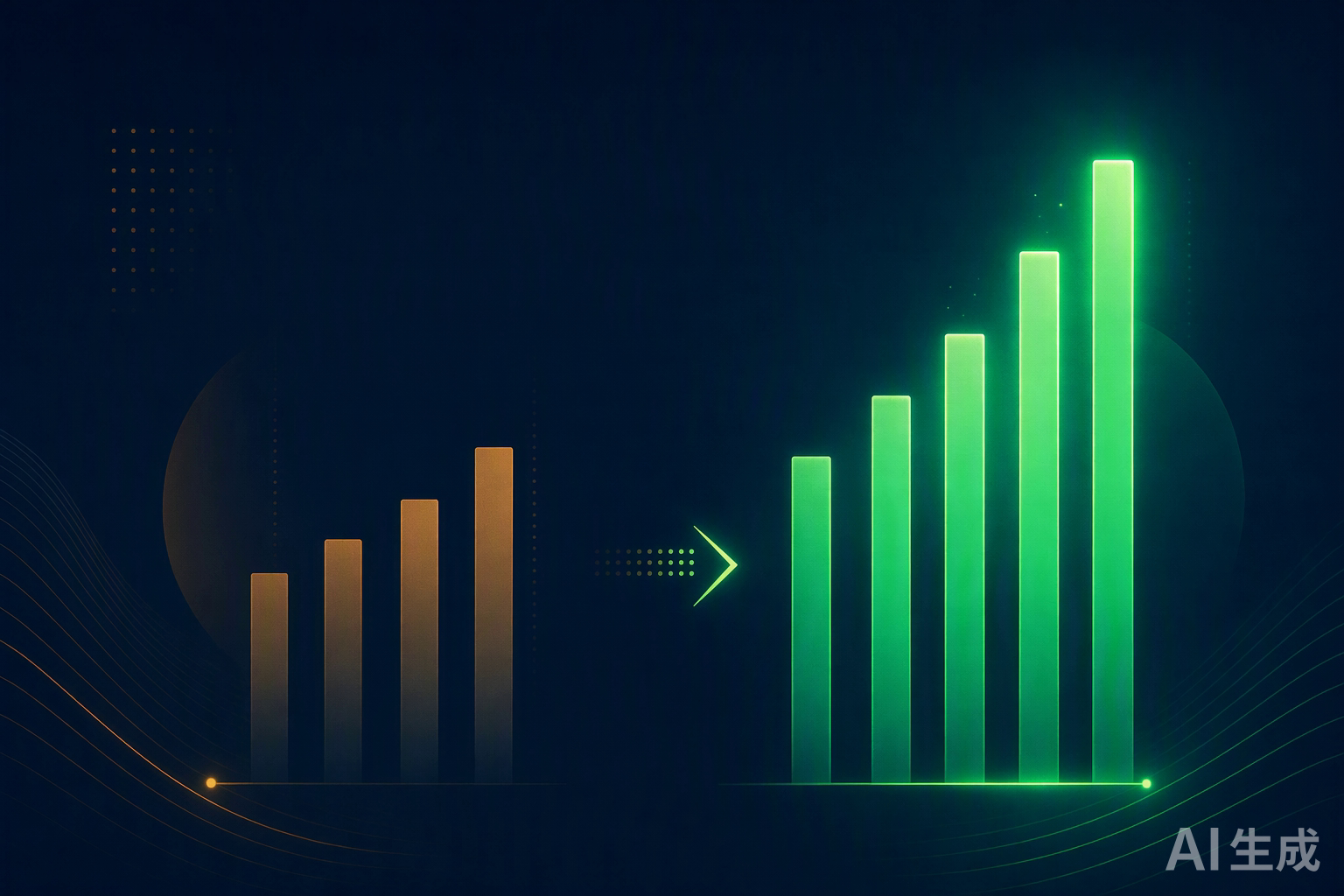 Two sets of bar charts side by side for comparison