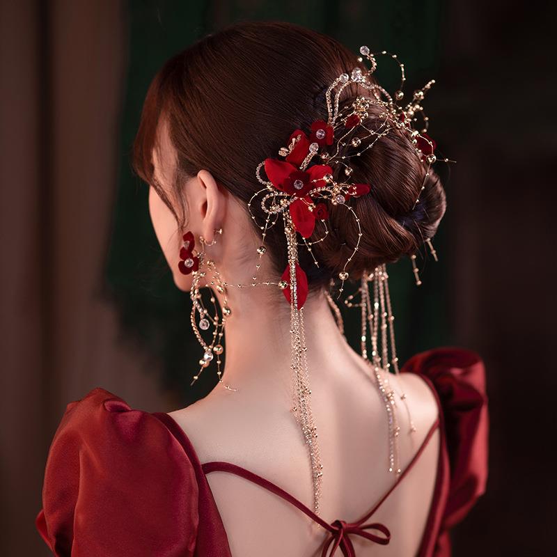 Bridal Headwear New Style Toast Dress Hair Accessories Xiuhe Wedding Dress Headwear Accessories High-End Fashion Art Photo Styling Hair Accessories Bridal Headwear New Style Toast Dress Hair Accessories Xiuhe Wedding Dress Headwear Accessories High-End Fashion Art Photo Styling Hair Accessories