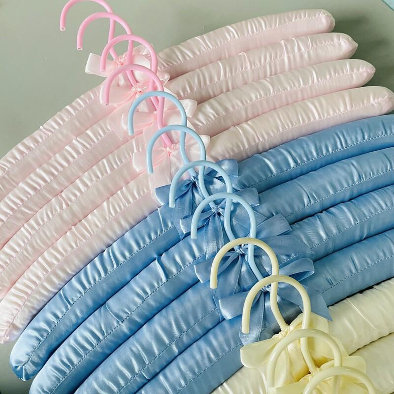 40cm Fabric-Covered Hanger, Non-Marking Fabric Hanger, Silk Wedding Dress Sponge Hanger, Household Soft Clothes Hanger