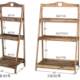 American Country-Style Retro Wooden Flower Stand with Several Steps, Floor-Standing Multi-Layer Square Storage Shelf, Balcony Flower Stand, American Style