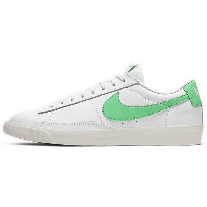 Nike Blazer 复古休闲 防滑轻便 低帮 板鞋 男女同款 白绿