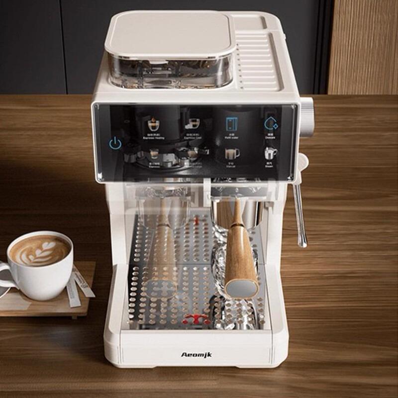 Aeomjk Cm7030 Semi-Automatic Espresso Machine for Home Use, Italian-Style Hot and Cold Dual Extraction, Temperature-Controlled Grinding Coffee