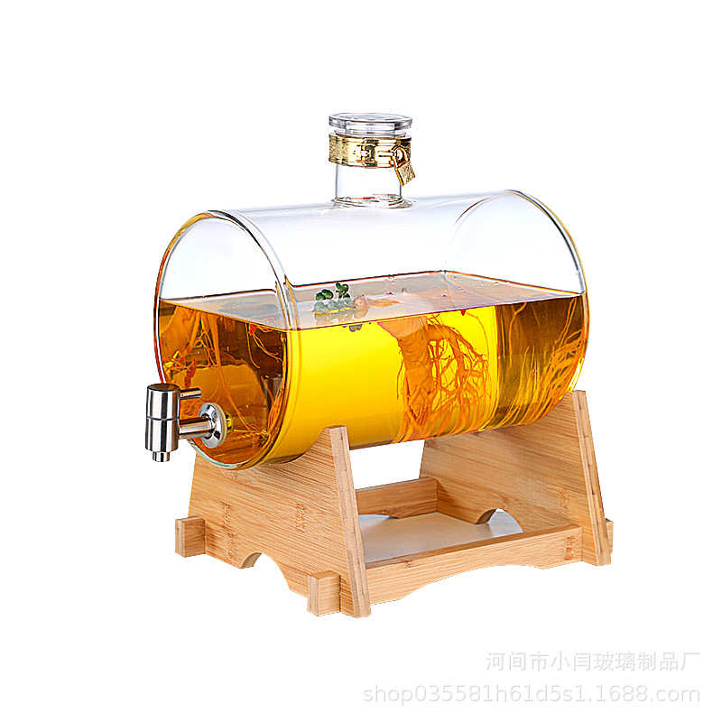 Green plum wine can, wine bottle, horizontal high borosilicate wine bottle