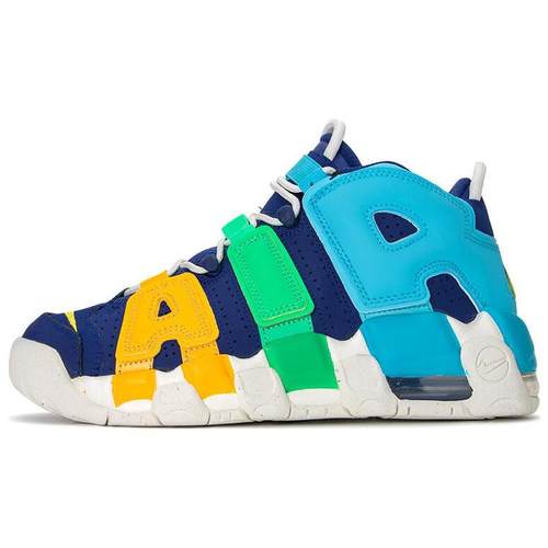 Nike Air More Uptempo 合成革 舒适百搭 防滑 中帮 儿童篮球鞋
