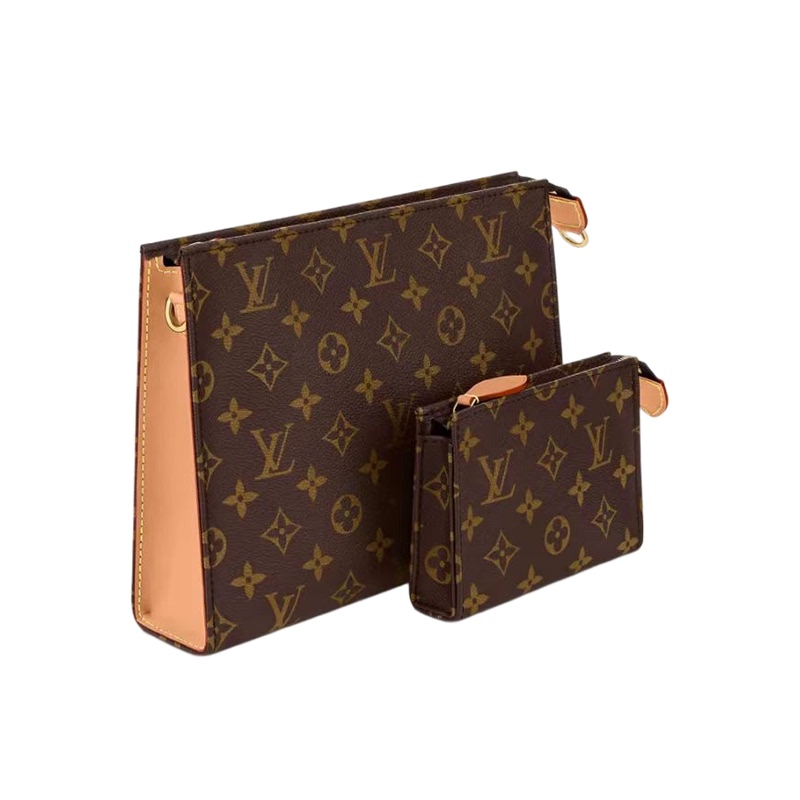 Brand New Lv Louis Vuitton New Toiletry Bag with Monogram Pattern and Detachable Chain Clutch
