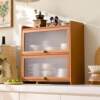 Desktop storage box storage cabinet tea set display cabinet tableware cosmetics kitchen water cup storage cabinet
