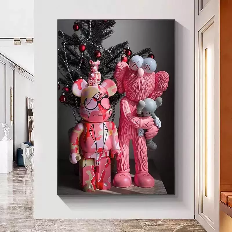 [KAWS современная минималистичная декоративная картина для прихожей гостиная настенная подвесная сетка]