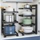 Kitchen storage rack household multi-layer pot storage rack under sink cabinet layered pot rack layered pot rack