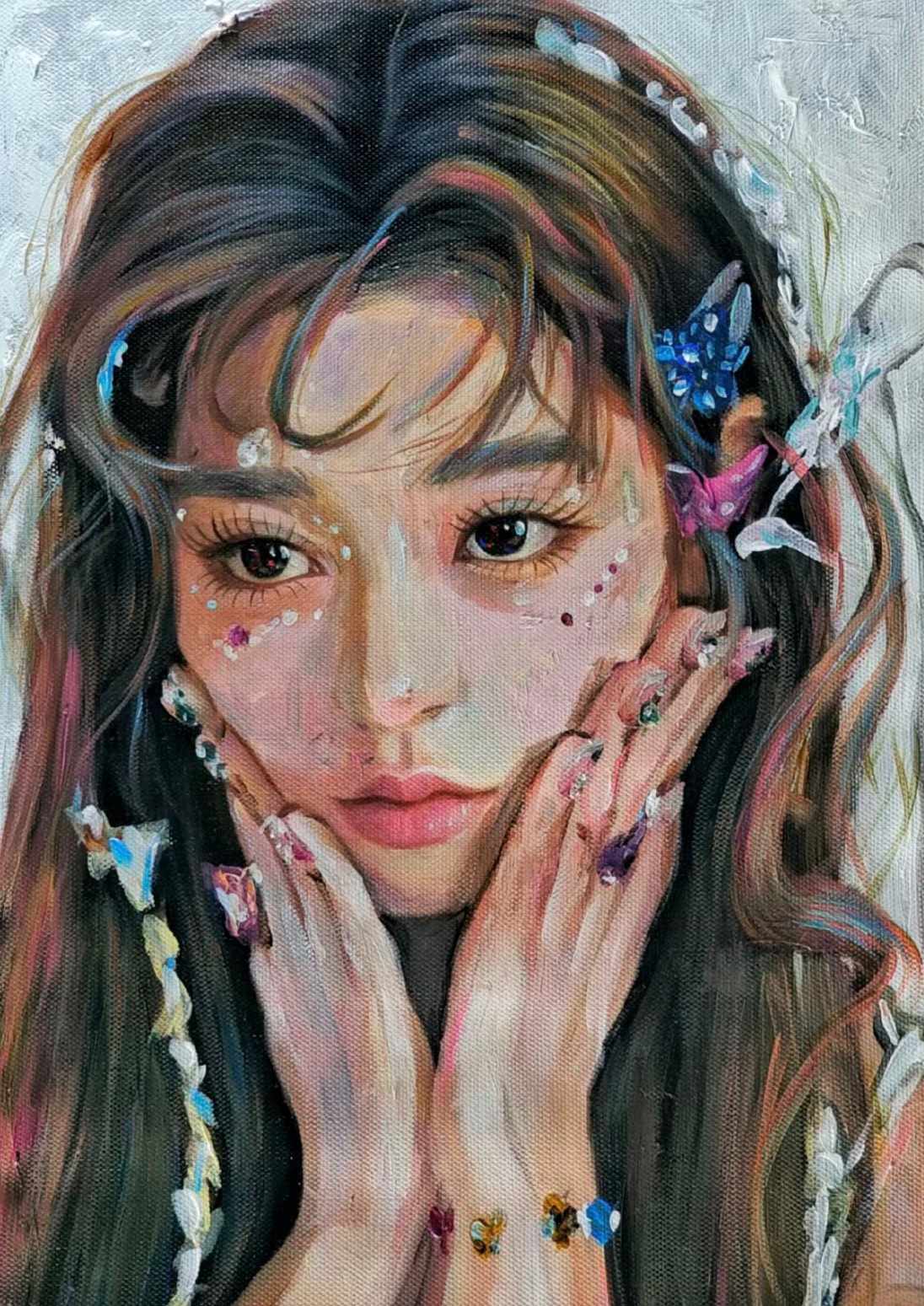 世界1点】OHKA野球 2枚 原画 セル画 tree13 人物画 肖像画 韓国