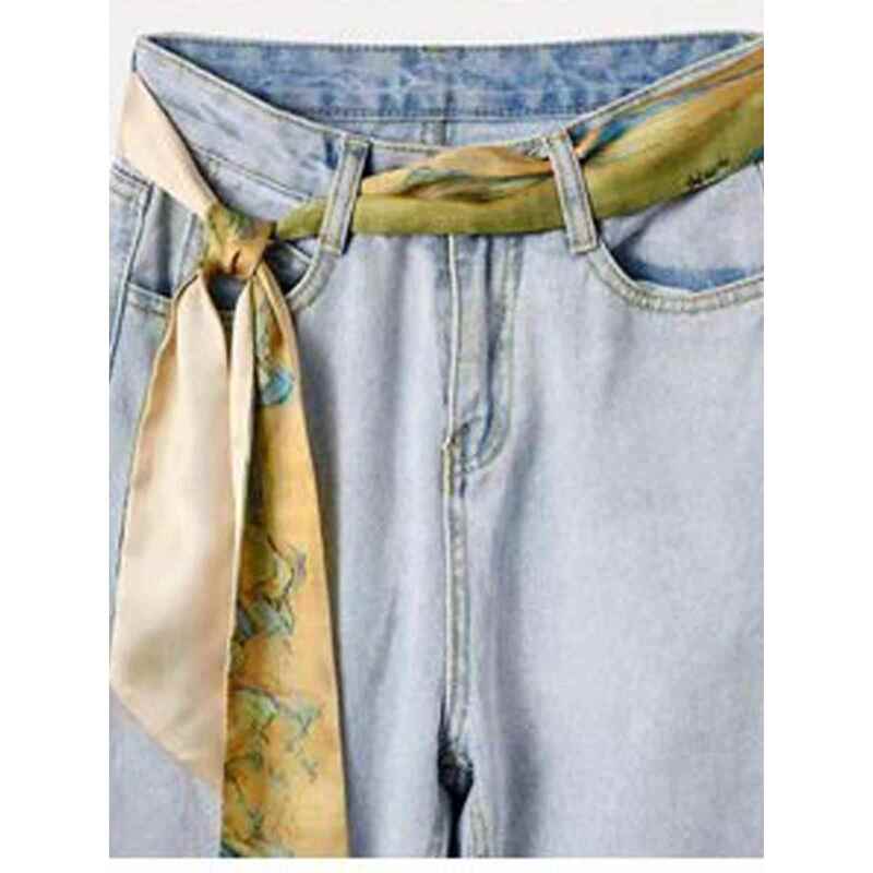 Cute Belt for Women, Summer Ribbon Accessory for Jeans, Long Thin Printed Silk Scarf, Dress Knotting Waist Rope Cute Belt for Women, Summer Ribbon Accessory for Jeans, Long Thin Printed Silk Scarf, Dress Knotting Waist Rope