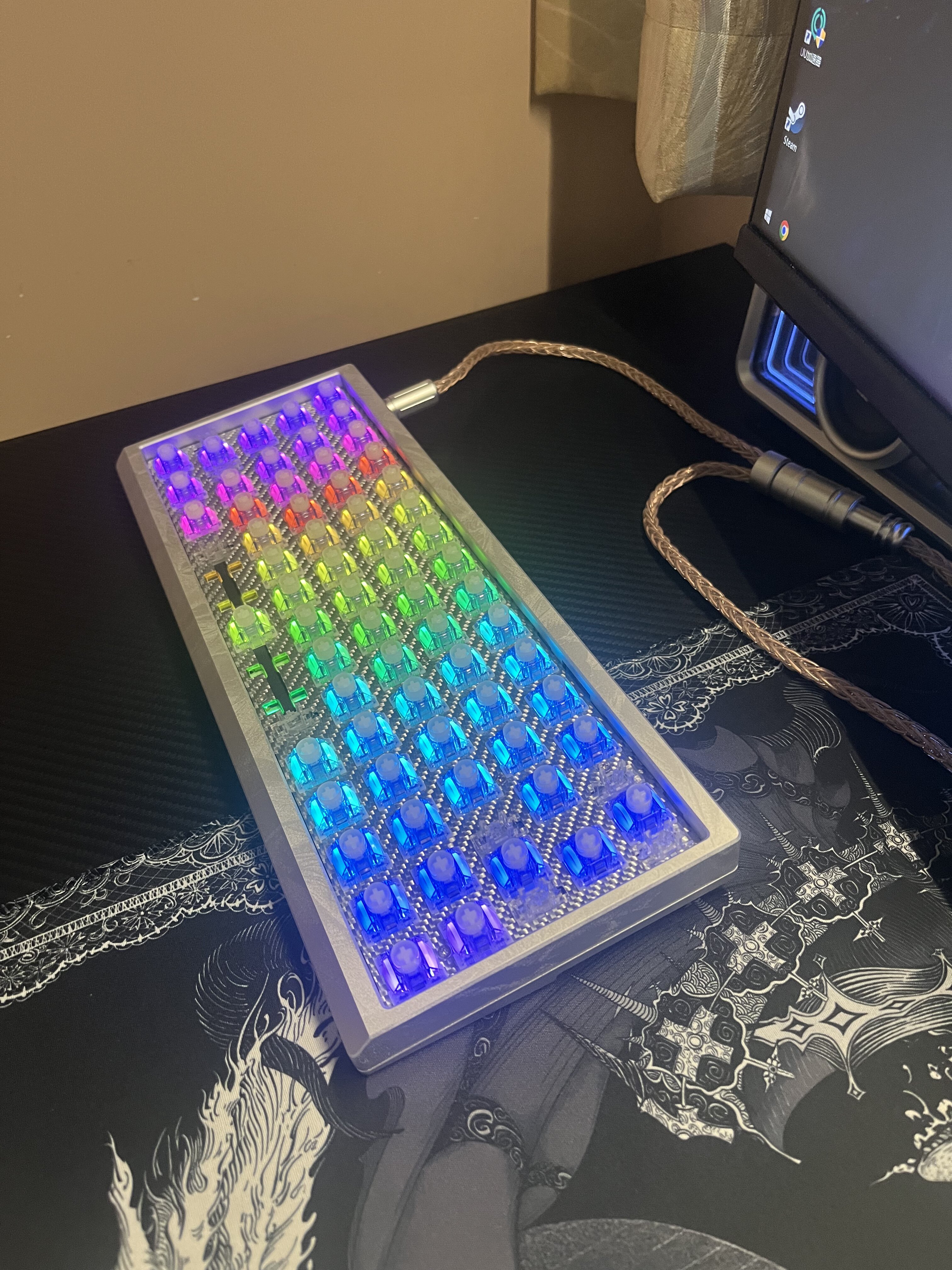 AE64 PRO-客制化PCB/兼容Gh60/EverGlide/双灯/0.001mm/480M主频评价 - 淘宝网