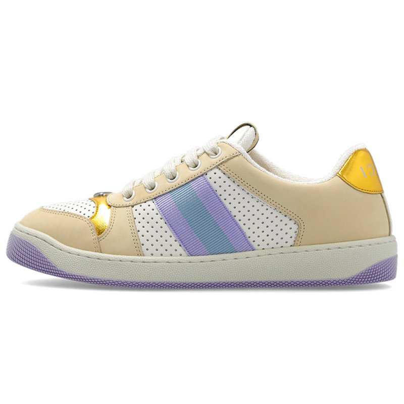 GUCCI古驰 织物皮革 徽标 系带 耐磨 低帮 板鞋 女款 多色
