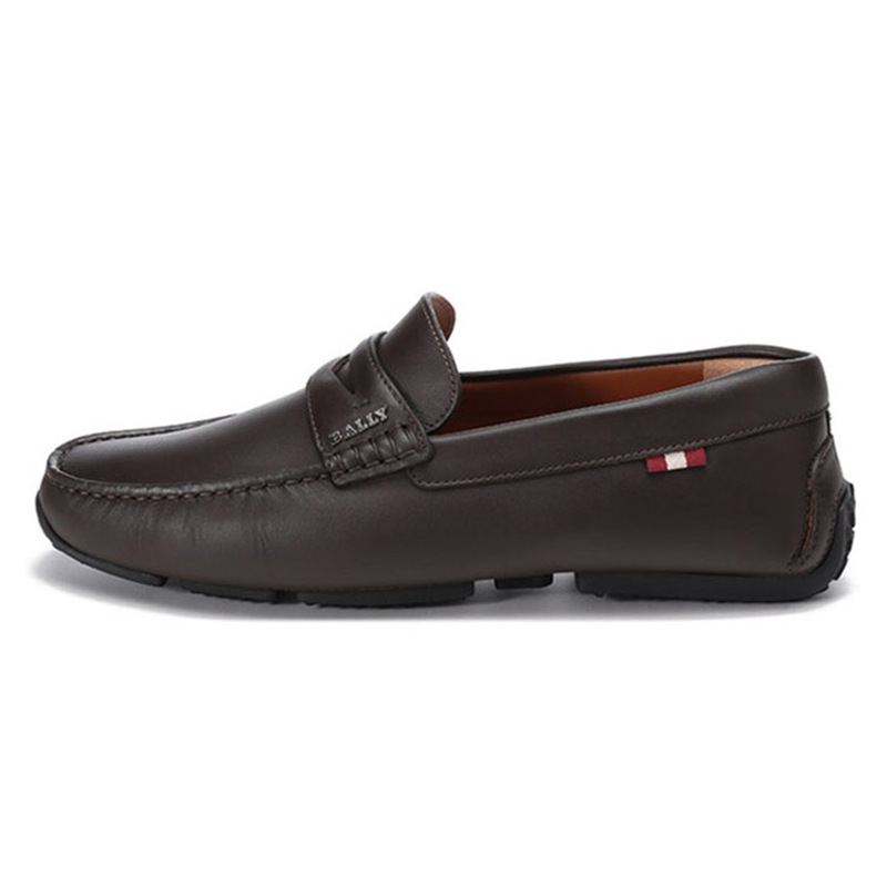 BALLY SS22 皮质乐福鞋皮鞋驾驶鞋 乌木色 男款