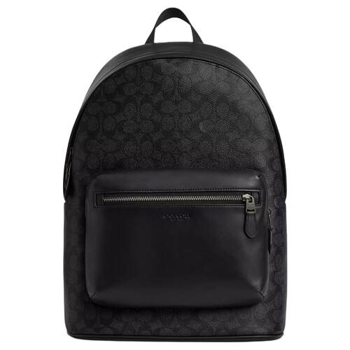 COACH蔻驰 Canvas 32涂层帆布 双肩包 大号 男女同款木炭色