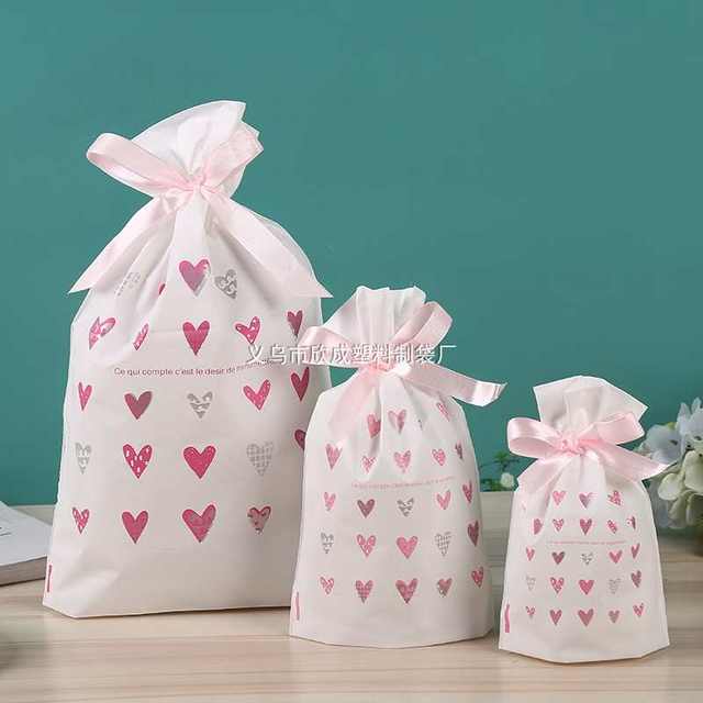 Frosted gifts, snacks, candy, cookies, bunch, pocket, towel, small storage bag, fresh drawstring, plastic large packaging bag