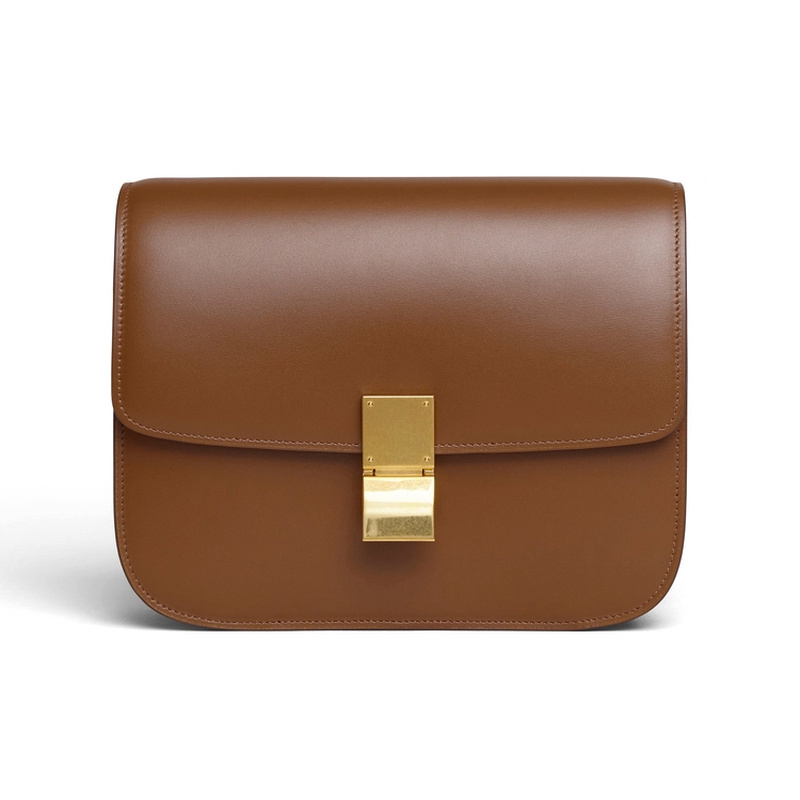 9.9 New Celine Classic Box Fashion Tofu Square Bag Women's Medium-Sized Crossbody Shoulder Bag
