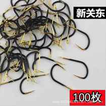 Ghost tooth black gold new Guandong fish hook in bulk without barb black pit competitive tilapia carp fishing hook large hook fishing hook
