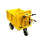 Electric hand pushing ash bucket truck Electric hand pushing cart Multifunctional construction site breeding factory tool flat pallet turntable three wheels